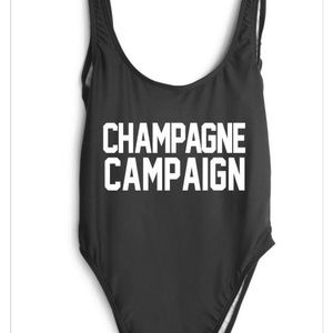 🔥NWT “Champagne campaign” one piece swimsuit